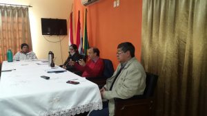 Reunión De La Intendencia Municipal, Concejales Municipales De La Comisión De Obras Y Funcionarios Municipales.-