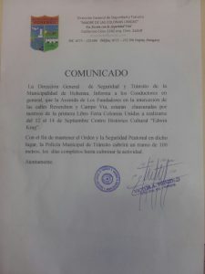 La Dirección General De Tránsito Comunica A Los Conductores En General!!