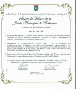 Toda La Comunidad Invitada A La Sesión De Honor De La Junta Municipal De Hohenau.