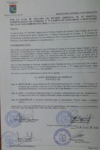 La Municipalidad De Hohenau Comunica De La Resolucion Nro 01/2018