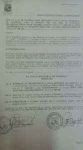 Resolucion Nro 24 De La Junta Municipal De Hohenau En La Cual Se Nombra Al ...