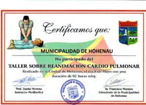 Se Informa A Las Personas Que Participaron Del Curso De Rcp. Que Los Certificados Se ...